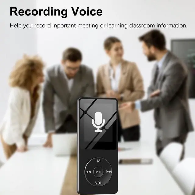 Alt view image 4 of 7 - 32GB Bluetooth MP3 Player, Digital Music Player Running,HiFi Sound, HD Speaker, FM Radio, E-Book, Video, Voice Recorder, Mini Design,1.8 Inch Color Display, Support up to 128GB Card-Earphone Included