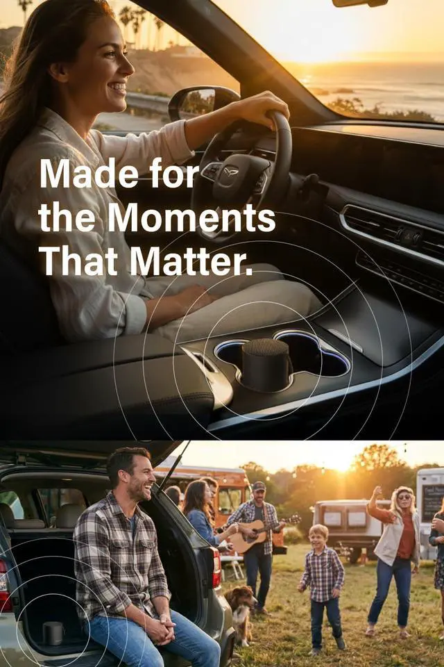 Alt view image 4 of 7 - FUNLOGY Portable Mini2 Bluetooth Speaker, Wireless Portable Speaker with Deep Bass, IPX7 Waterproof, TWS Stereo Pairing, Built-in Mic, Small Speaker for Shower, Outdoor, Travel, Black