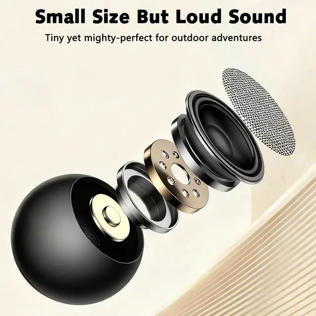 Alt view image 2 of 7 - TKTDBX Portable Mini Bluetooth Speaker, Small Wireless Speaker Bluetooth 5.3 with Stereo Sound, Deep Bass, TWS Pairing, IP7 Waterproof, 8 Hours of Playtime, for Home/Outdoor/Party/Travel/Gift Ideas