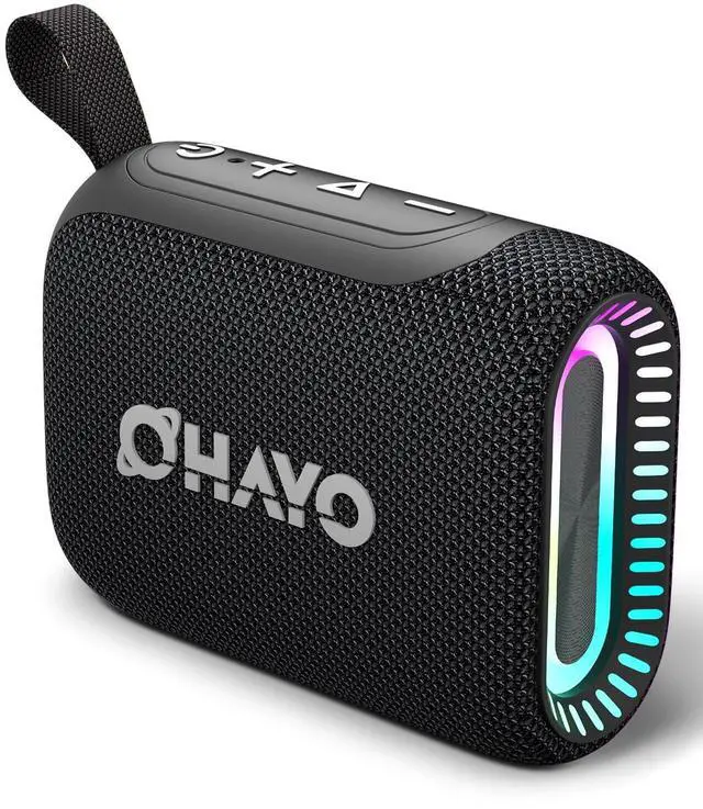 Main image of OHAYO Bluetooth Shower Speaker, IPX7 Waterproof, Portable Mini Speaker with Clip, Wireless, 24H Playtime, RGB Light, Powerful Sound and Punchy Bass, Electronics Gifts for Outdoors/Home/Office/Travel