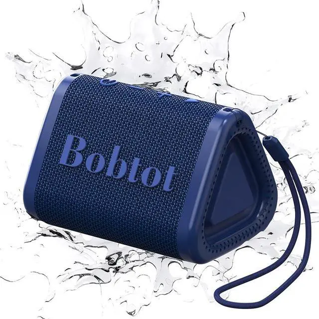 Main image of Bobtot Portable Bluetooth Speaker Wireless, IPX7 Small Shower Speaker Waterproof, 15H Playing Time, Loud and Stereo Sound with Bass, TWS Pairing for Party, Camping, Travel, Blue