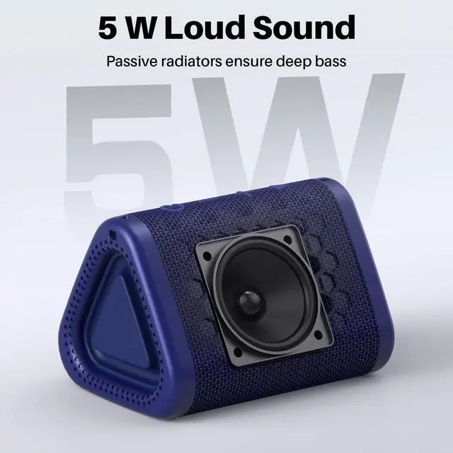 Alt view image 2 of 7 - Bobtot Portable Bluetooth Speaker Wireless, IPX7 Small Shower Speaker Waterproof, 15H Playing Time, Loud and Stereo Sound with Bass, TWS Pairing for Party, Camping, Travel, Blue