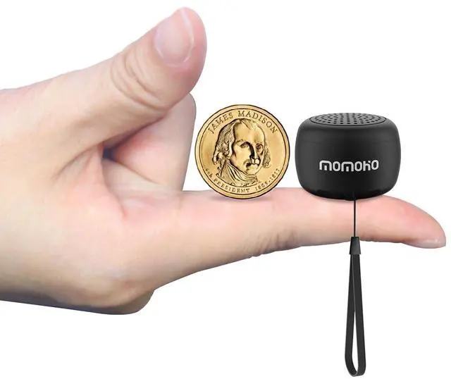 Main image of MOMOHO Mini Bluetooth Speaker, Tiny Gifts with TWS Pairing, Small Bluetooth Speaker for Outdoor and Indoor, Built-in Mic(Black)