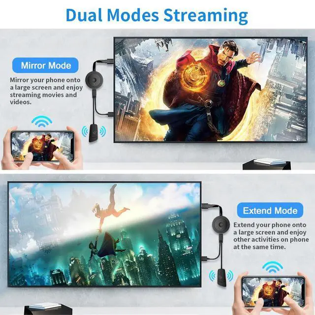 Alt view image 3 of 7 - Wireless HDMI Adapter, DRYMOKINI 4K HDMI Dongle, Mirror Screen Display Dongle, Casting YouTube/TikTok from i-Phone,i-Pad, Android, Tablet, Windows to HDTV/Monitor/Projector, Miracast, Airplay, DLNA