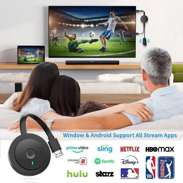 Alt view image 6 of 7 - Wireless HDMI Adapter, DRYMOKINI 4K HDMI Dongle, Mirror Screen Display Dongle, Casting YouTube/TikTok from i-Phone,i-Pad, Android, Tablet, Windows to HDTV/Monitor/Projector, Miracast, Airplay, DLNA