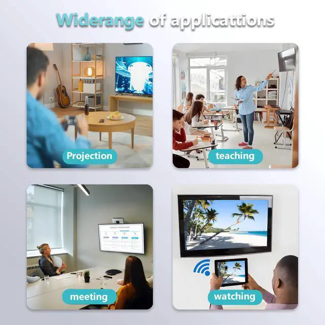 Alt view image 6 of 6 - 4K Screen Mirroring Adapter, Wireless HDMI Display Dongle Compatible DLNA,Miracast, AirPlay,No Need to Download APP,for i-Phone, i-Pad, Android, Tablet, Laptop Casting to HDTV/Monitor/Projector