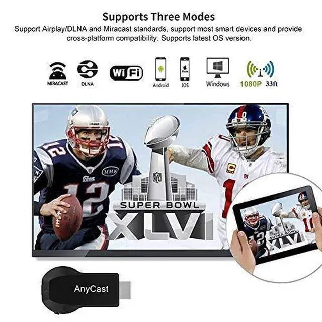 Alt view image 7 of 7 - SmartSee Anycast HD Wireless Display Adapter WiFi 1080P Mobile Screen Mirroring Receiver Dongle for iPhone Mac iOS Android to TV Projector Support Miracast Airplay DLNA