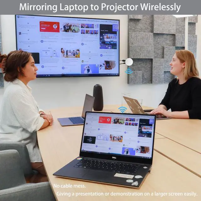 Alt view image 3 of 7 - 5G 4K Wireless HD Display Adapter Mirror Cast Screen Dongle Reciever Support Miracast DLNA Airplay for iOS Android Phone Tablet Mac Windows Laptop to TV Projector Monitor