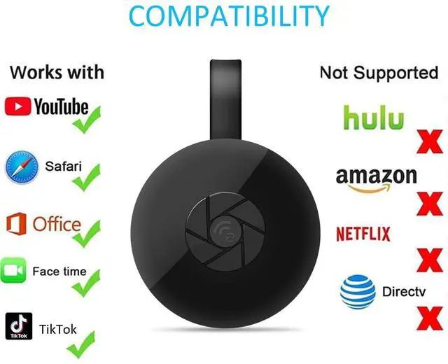 Alt view image 6 of 7 - HD Wireless Display Dongle Adapter, 4K 1080P Screen Mirroring Receiver WiFi Display Adapter for iOS Android Mac to TV Projector Monitor Presentation Support Miracast AirPlay DLNA Streaming