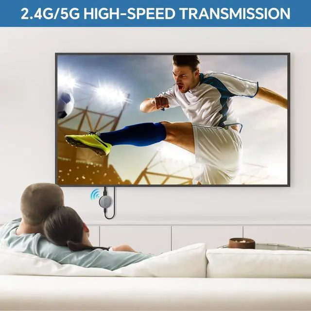 Alt view image 6 of 7 - Wireless HDMI Display Dongle Adapter Miracast Dongle, DLNA, AirPlay - Plug & Play Video/Audio Streaming from Laptop, PC, Smartphone to HDTV, Projector, Monitor