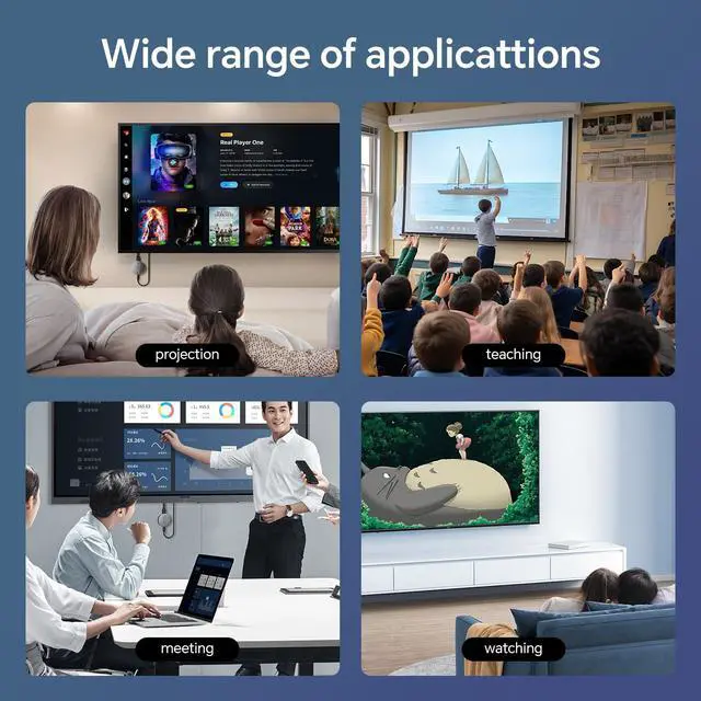 Alt view image 7 of 7 - Wireless HDMI Display Dongle Adapter Miracast Dongle, DLNA, AirPlay - Plug & Play Video/Audio Streaming from Laptop, PC, Smartphone to HDTV, Projector, Monitor