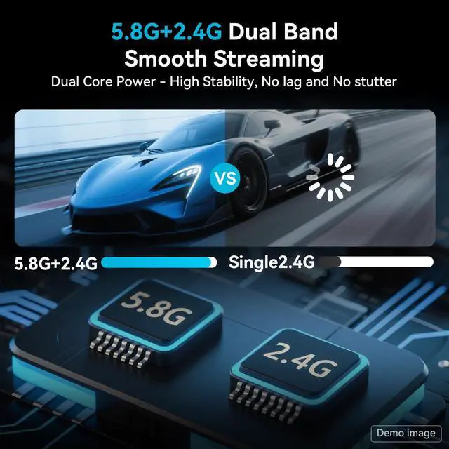 Alt view image 4 of 7 - 328FT/100M Wireless HDMI Transmitter and Receiver Portable 2.4G+5.8G Plug & Play Support 4K Decode 1080P Output Wireless HDMI Extender Kit for Audio to Monitor from Laptop/TV Box/Projector