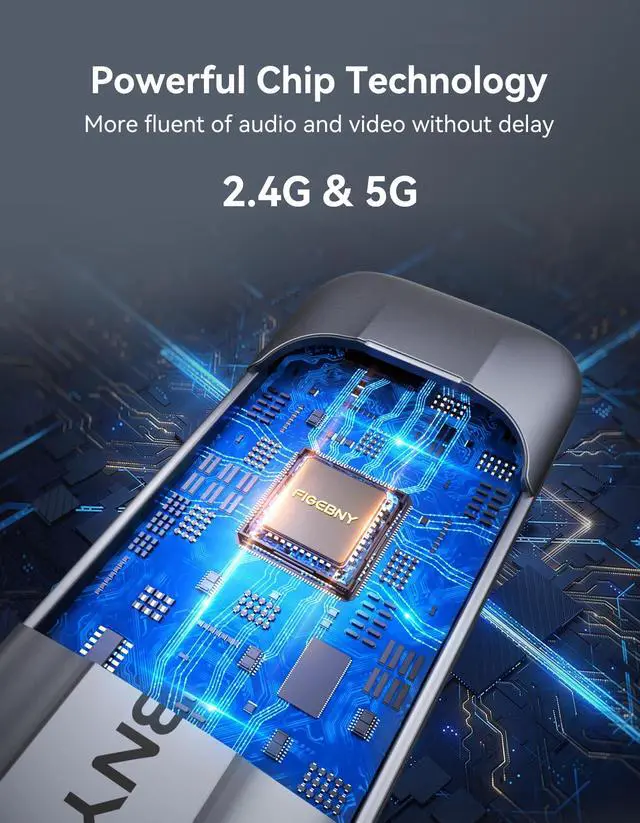 Alt view image 4 of 7 - Wireless HDMI Transmitter and Receiver 4K, Wireless HDMI Extender Sender Kit 2.4G/5G for Streaming Video Audio to Monitor for TV Box/PC/Laptop/HDTV/Projector Camera Portable Gray