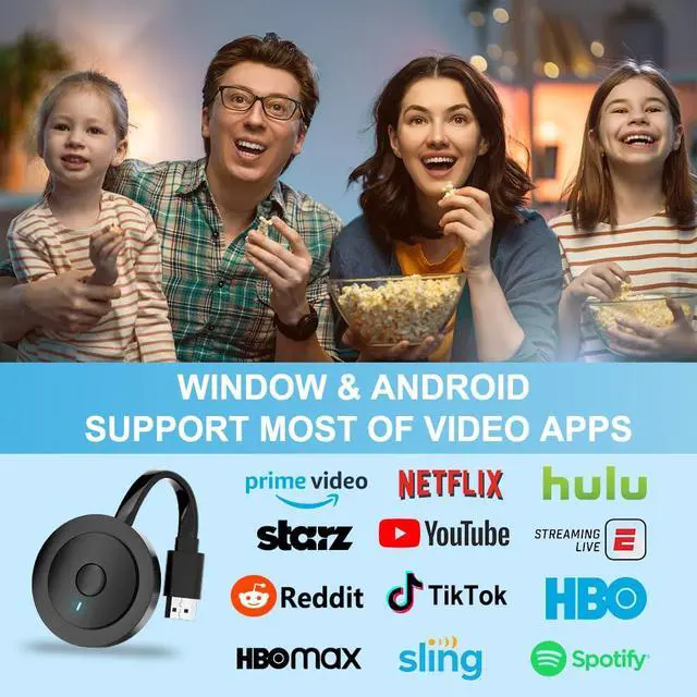 Alt view image 4 of 7 - 4K Wireless HDMI Display Adapter, Screen Mirroring Receiver for i-Phone, i-Pad, Android, Tablet, Laptop, Windows to HDTV/Monitor/Projector, HD Casting Video/Audio, Support AirPlay, Miracast, DLNA