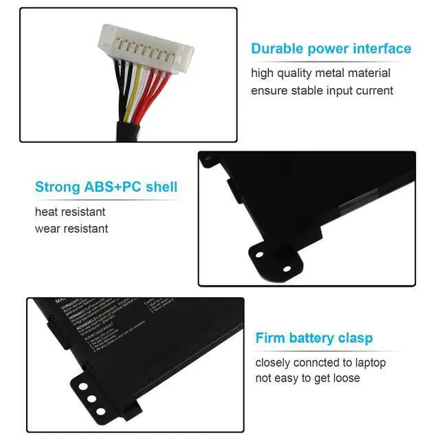 Alt view image 3 of 6 - B31N1637 C31N1637 Laptop Battery for Asus VivoBook 15 S15 X510 X510U X510UA X510UN X510UF X510UQ X510UR X510UAR S510 S510U S510UF S510UN S510UR S510UA F510 F510U F510UA F510UQ F510QA B31BI2H