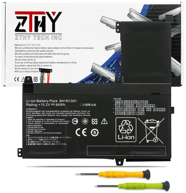 Main image of 64Wh B41N1341 Laptop Battery Replacement for ASUS Q502 Q502L Q502LA Series Q502LA-BBI5T12 Q502LA-BBI5T14 Q502LA-BBI5T15 Q502LA-BSI5T14 Series Notebook 0B200-00960000 15.2V
