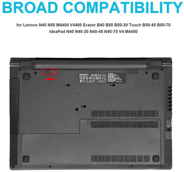 Alt view image 5 of 7 - Premium purchase of L13L4A01 L12S4E55 laptop batteries suitable for N40 N50 M4400 V4400 Eraser B40 B50 B50-30 Touch B50-45 B50-70, IdeaPad N40 N40-30 N40-45 N40-70 V4 M4450.