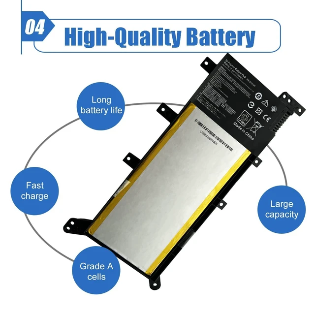 Alt view image 5 of 6 - C21N1347 Battery Replace for ASUS X555 X555LA X555LD X555LN X555L X555LB X555LF X555LI X555LJ X555LP X555U X555SJ X555YI A555 A555L F555 X555LD4030 A555LD4210 Series 2ICP4/63/134 7.6V 38Wh