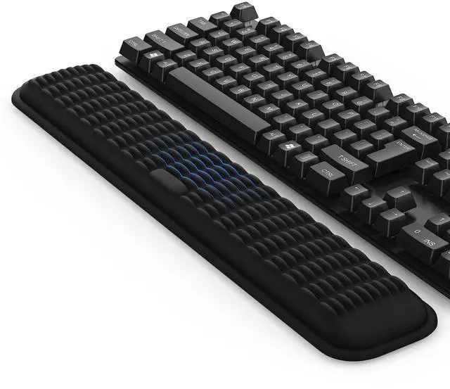 Main image of Keyboard Wrist Rest, Soft Memory Foam Wrist Support for Keyboard, Keyboard Hand Rest Pad for Wrist Pain Relief, Keyboard Wrist Guard for Long Hours of Work, Gaming, StudyingClassic Black