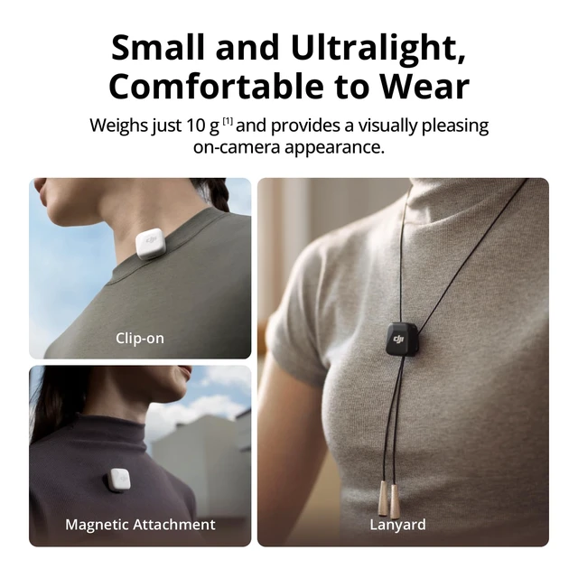 Alt view image 2 of 7 - Mic Mini Transmitter (Infinity Black), Ultralight, Detail-Rich Audio | DJI OsmoAudio, Noise Cancelling, Wireless Microphone for Camera/iPhone/Android, Vlog, Streaming