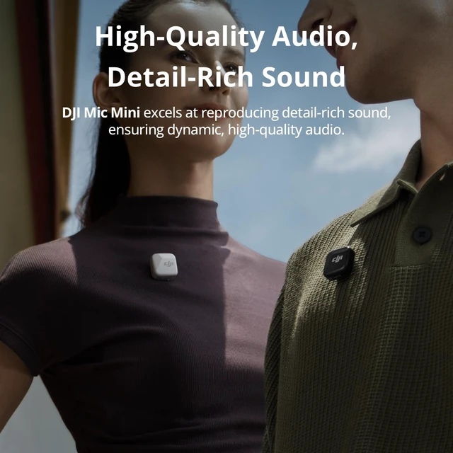 Alt view image 3 of 7 - Mic Mini Transmitter (Infinity Black), Ultralight, Detail-Rich Audio | DJI OsmoAudio, Noise Cancelling, Wireless Microphone for Camera/iPhone/Android, Vlog, Streaming