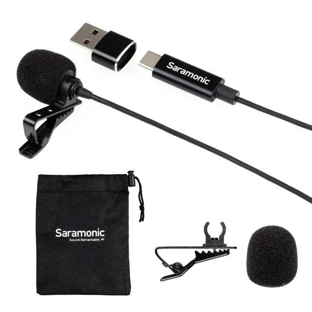 Alt view image 2 of 7 - LavMicro-U USB C Lavalier Microphone for iPhone 15, iPad, Android, Omnidirectional Condenser Lapel Mic for Vlogging, Interviews, YouTube, TikTok