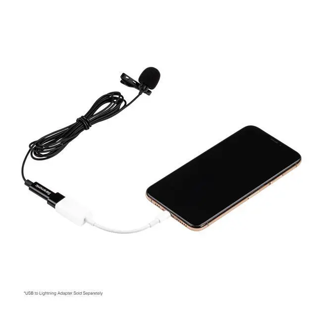Alt view image 5 of 7 - LavMicro-U USB C Lavalier Microphone for iPhone 15, iPad, Android, Omnidirectional Condenser Lapel Mic for Vlogging, Interviews, YouTube, TikTok