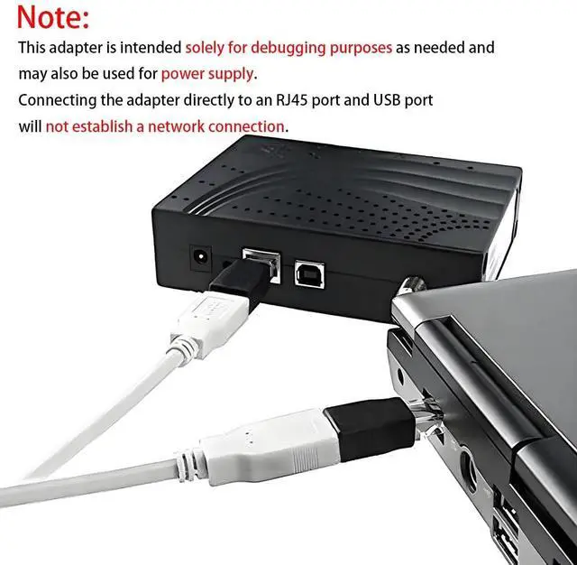 Alt view image 4 of 5 - 2Pcs RJ45 Male to USB 2.0 Female Adapter Converter,USB to RJ45 Ethernet Adapter for ADSL ModemRoutersComputers