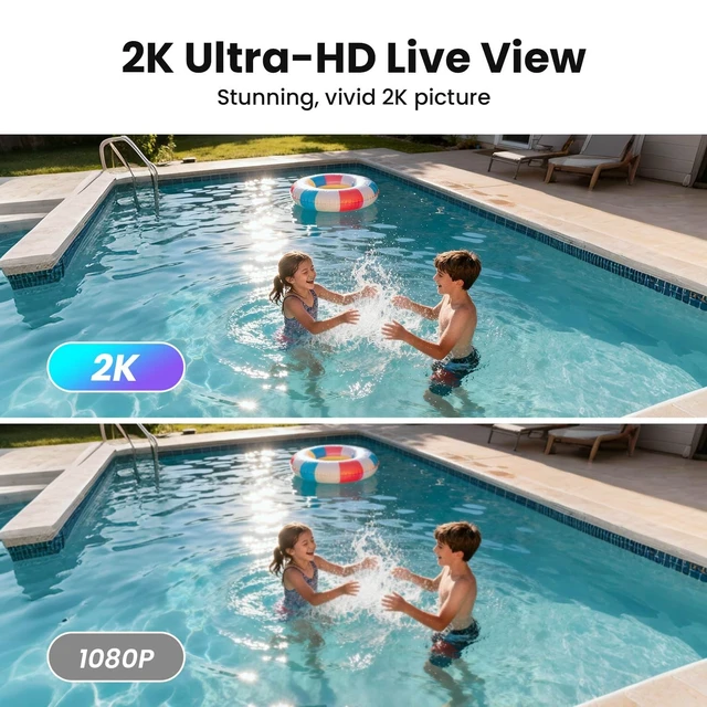 Alt view image 4 of 7 - HAOSTEQER 2 Pack WiFi Solar Security Cameras Wireless Outdoor with 2K HD | 2.4GHz WiFi Outdoor Security Cameras for Home Security with Motion Detection, Instant Alert, Free Cloud Storage(Need Apply)