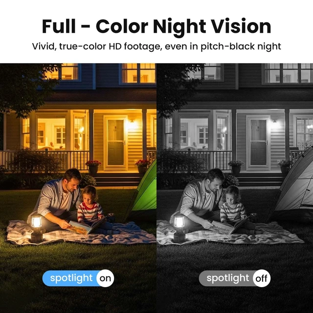 Alt view image 5 of 7 - HAOSTEQER 2 Pack WiFi Solar Security Cameras Wireless Outdoor with 2K HD | 2.4GHz WiFi Outdoor Security Cameras for Home Security with Motion Detection, Instant Alert, Free Cloud Storage(Need Apply)