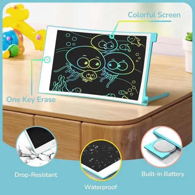 Alt view image 4 of 7 - 4 Pack LCD Writing Tablet, 8.5 Inch Colorful Drawing Board, Kids Travel Games Activity Learning Toys, Birthday Gifts for 3-8 Year Old Boys Girls Toddlers Preschooler