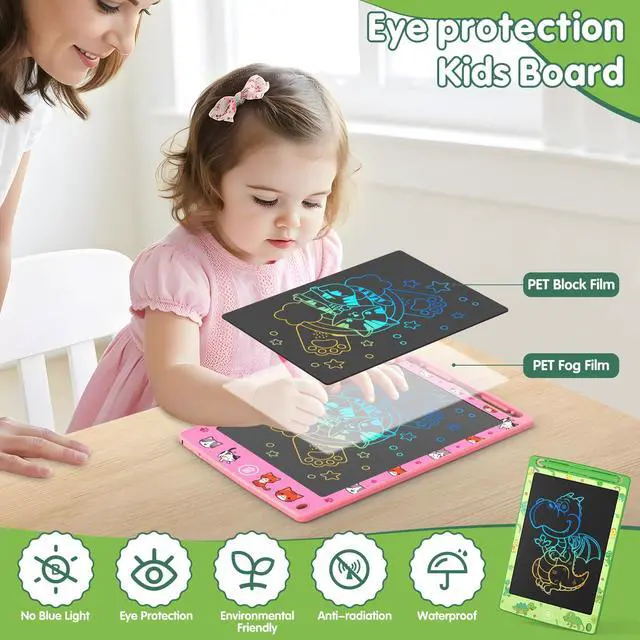 Alt view image 5 of 7 - 4 Pack LCD Writing Tablet for Kids, 8.5 Inch Colorful Doodle Board Drawing Pad, Party Favor Educational Learning School Prize Birthday Gifts for Boys Girls Age 3 4 5 6 7 8