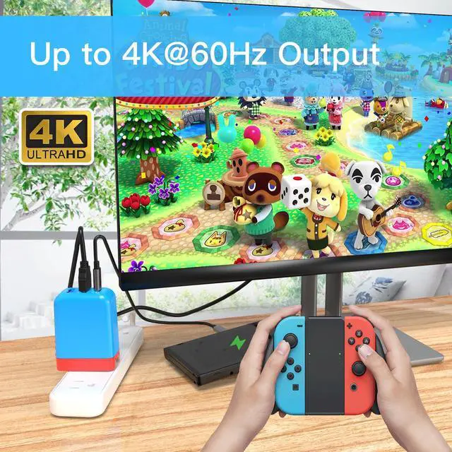 Alt view image 4 of 6 - 65W Portable Switch Dock Charger for Nintendo Switch, Compatible with OLED/Steam Deck/ROG Ally/Samsung Dex/iPad/MacBook, 4K 60Hz USB C TV Docking Station, with Charging and HDMI Output