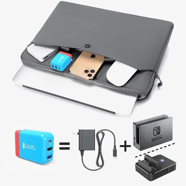 Alt view image 6 of 6 - 65W Portable Switch Dock Charger for Nintendo Switch, Compatible with OLED/Steam Deck/ROG Ally/Samsung Dex/iPad/MacBook, 4K 60Hz USB C TV Docking Station, with Charging and HDMI Output