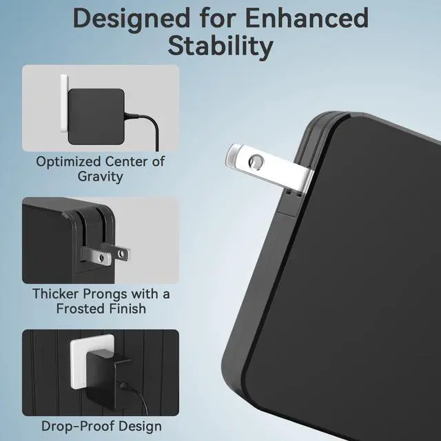 Alt view image 6 of 7 - 65W USB C Laptop Charger Compatible with Asus ROG Ally X Z1 Extreme Xbox Ally,Nintendo Switch 2,AYANEO Pocket S Mini Gaming Handheld,LG gram 17 16 15 14 Power AC Adapter