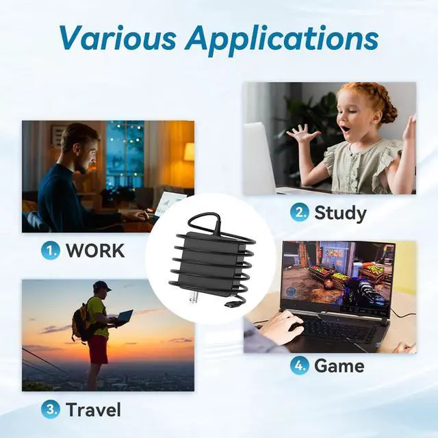 Alt view image 7 of 7 - 65W USB C Laptop Charger Compatible with Asus ROG Ally X Z1 Extreme Xbox Ally,Nintendo Switch 2,AYANEO Pocket S Mini Gaming Handheld,LG gram 17 16 15 14 Power AC Adapter