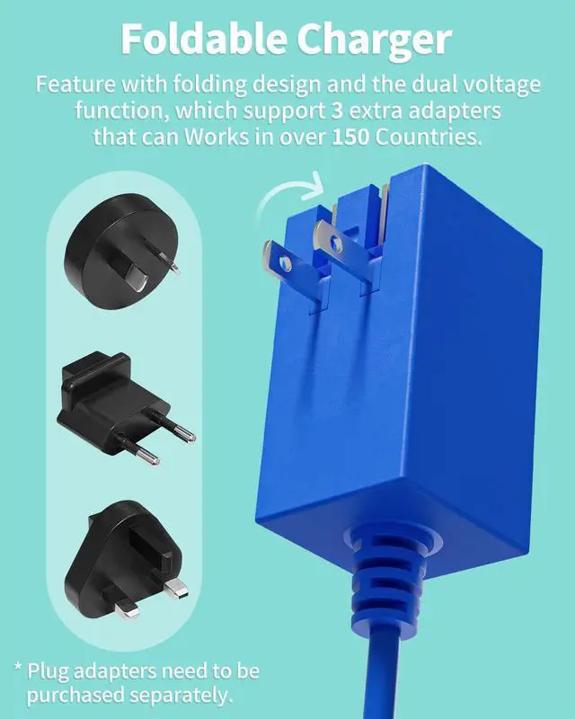 Alt view image 5 of 7 - 65W Charger for Nintendo Switch 2 AC Adapter Compatible with Steam Deck/Rog Ally/Ps Portal, GaN Switch Power Cord Fast Charging PD Brickgeek Adapter Recognizable USB C Charger 4.92FT - Blue