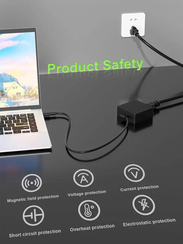 Alt view image 7 of 7 - 100W USB C Charger Compatible with Asus ROG Ally X Z1 Extreme Dock, ROG Zephyrus G14 G16, Flow X13 Z13, TUF Gaming A15 F15, Zenbook 14 15, Vivobook 16X, Type C Laptop Power Adapter