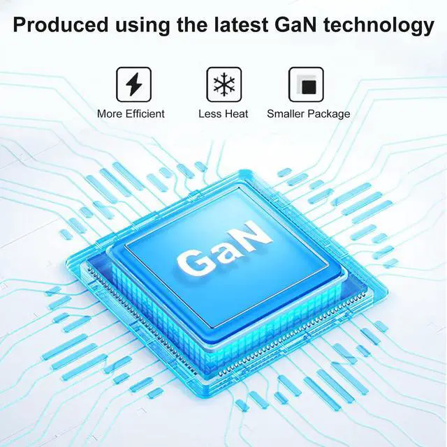 Alt view image 6 of 7 - 100W GaN USB C Laptop Chargers PD 3.0 Universal Laptop Compatible with HP/Dell/MacBook/Lenovo/Asus/Acer/Samsung Laptop Charger Type C, Compact & Portable with 13 Adapter Tips & Power Cord