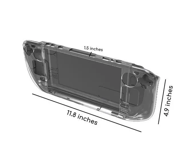 Alt view image 6 of 7 - Steam Deck Case for LCD/OLED TPU Protective Crystal Clear Case Cover for Steam Deck Precision Molded Anti-Slip Hard Case Cover for Steam Console Ergonomic Grip Lightweight Durable