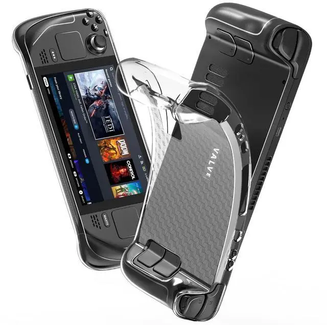 Main image of Case for Steam Deck Accessories, Dockable Steam Deck TPU Protective Case for Steam Deck Console, Steam Deck Case Compatible with Valve Steam Deck, Shockproof and Scratch-Resistant