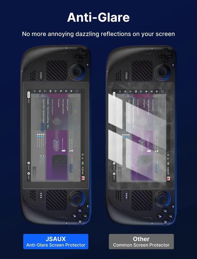 Alt view image 3 of 6 - 2-Pack Anti Glare Screen Protector for Steam Deck, 9H Hardness Matte Tempered Glass for Steam Deck OLED with Guiding Frame, Scratch Resistant, Comes with Toolkits