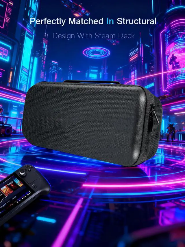 Alt view image 3 of 7 - Carrying Case Compatible with Steam Deck/Steam Deck OLED, Protective Hard Shell Travel Case for Steam Deck Console & Accessories