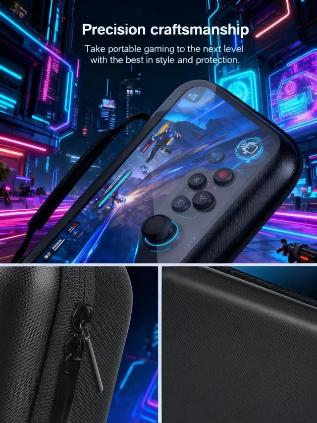 Alt view image 7 of 7 - Carrying Case Compatible with Steam Deck/Steam Deck OLED, Protective Hard Shell Travel Case for Steam Deck Console & Accessories