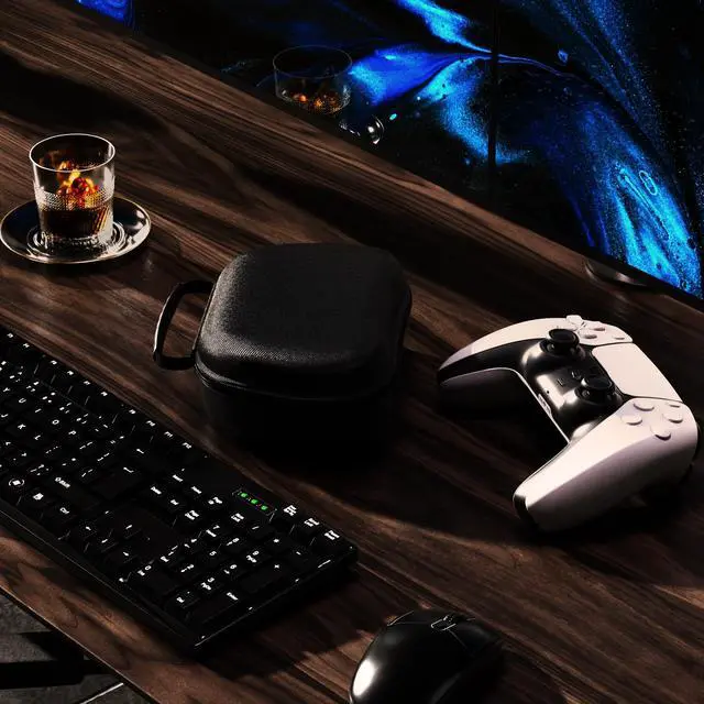 Alt view image 5 of 7 - 1PACK Universal Game Controller Protective Case - Travel Storage Compatible with Xbox One, Xbox Series X/S, PS4, PS5, and Nintendo Switch Controllers - sturdy Carrying Case AA-B (Black)