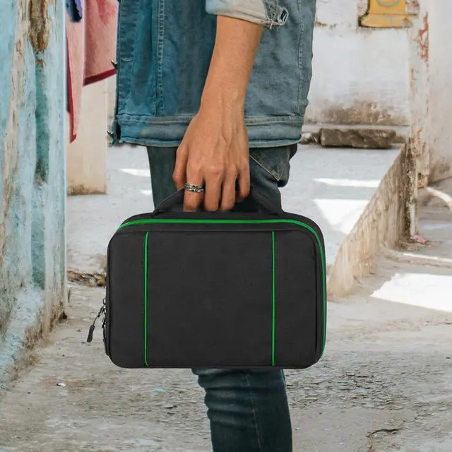 Alt view image 5 of 7 - Controller Travel Carrying Case Compatible with PS5 / PS4 / Xbox / Switch Pro and More Controllers, Protective Storage Bag for 2 Controllers & Other Accessories, Green (Patent Design)