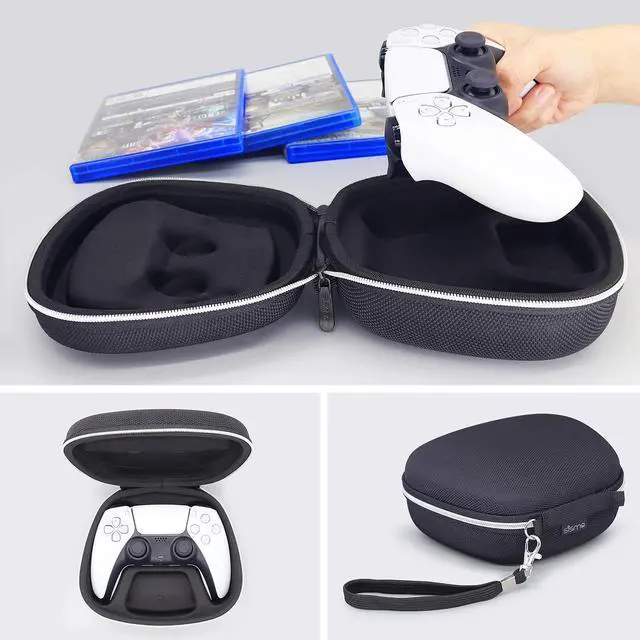 Alt view image 2 of 7 - Carry Case Compatible with PS5 DualSense Wireless Controller, PlayStation 5 Controller Holder Travel Safekeeping Protective Case Storage Bag Black