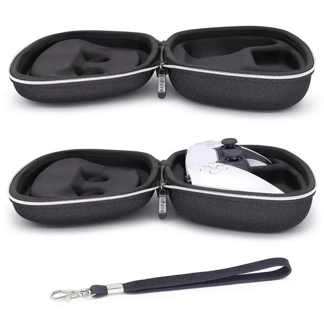 Alt view image 4 of 7 - Carry Case Compatible with PS5 DualSense Wireless Controller, PlayStation 5 Controller Holder Travel Safekeeping Protective Case Storage Bag Black