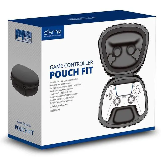 Alt view image 6 of 7 - Carry Case Compatible with PS5 DualSense Wireless Controller, PlayStation 5 Controller Holder Travel Safekeeping Protective Case Storage Bag Black