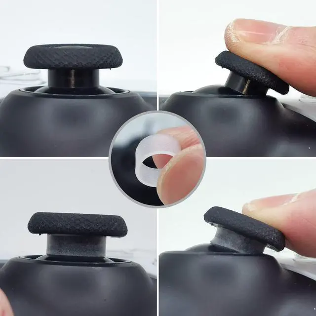 Alt view image 5 of 6 - Controller Case For PS5/4,For Xbox One (Series X, S),For Switch1/2 Pro Controller,precision rings&Thumb Grip Caps,Powerful clean Sponge&Cleaning Cloth (Black, 11in1Set)